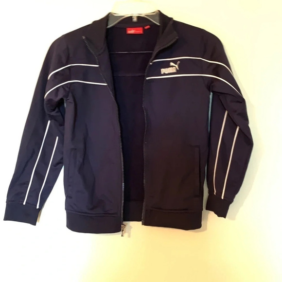Puma blue lightweight jacket kids size 7 - Picture 3 of 6